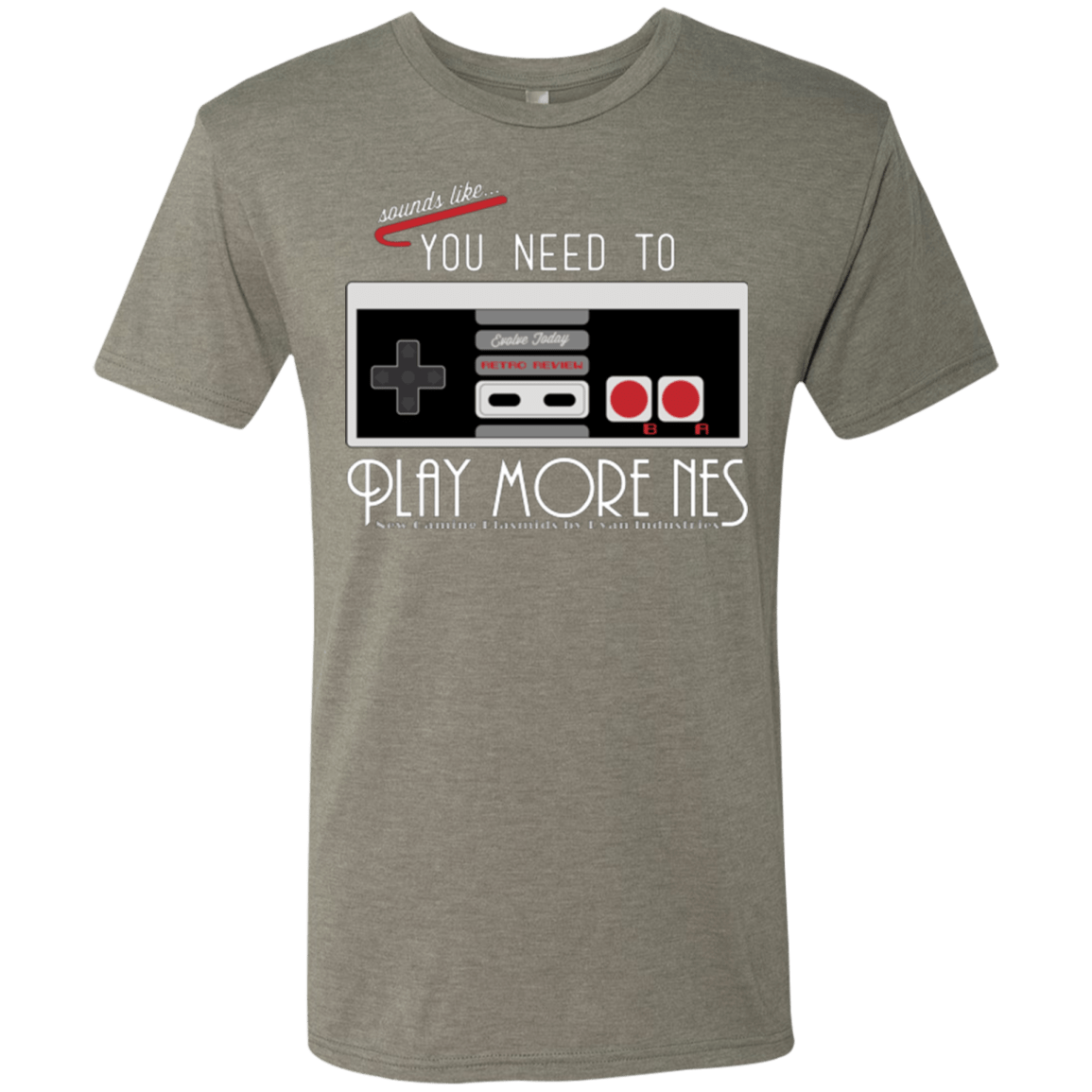 T-Shirts Venetian Grey / Small Evolve Today! Play More NES Men's Triblend T-Shirt