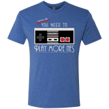 T-Shirts Vintage Royal / Small Evolve Today! Play More NES Men's Triblend T-Shirt