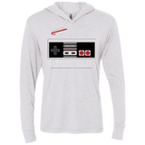 T-Shirts Heather White / X-Small Evolve Today! Play More NES Triblend Long Sleeve Hoodie Tee