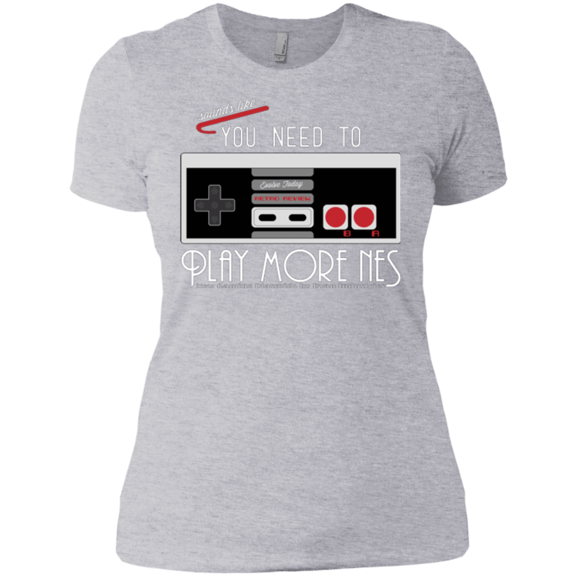 T-Shirts Heather Grey / X-Small Evolve Today! Play More NES Women's Premium T-Shirt