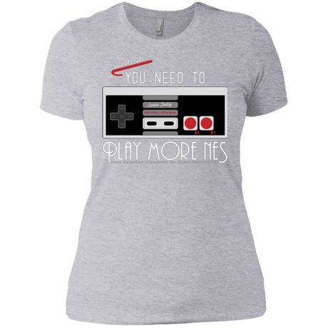 T-Shirts Heather Grey / X-Small Evolve Today! Play More NES Women's Premium T-Shirt