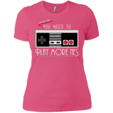 T-Shirts Hot Pink / X-Small Evolve Today! Play More NES Women's Premium T-Shirt