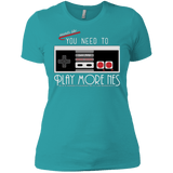 T-Shirts Tahiti Blue / X-Small Evolve Today! Play More NES Women's Premium T-Shirt