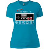 T-Shirts Turquoise / X-Small Evolve Today! Play More NES Women's Premium T-Shirt