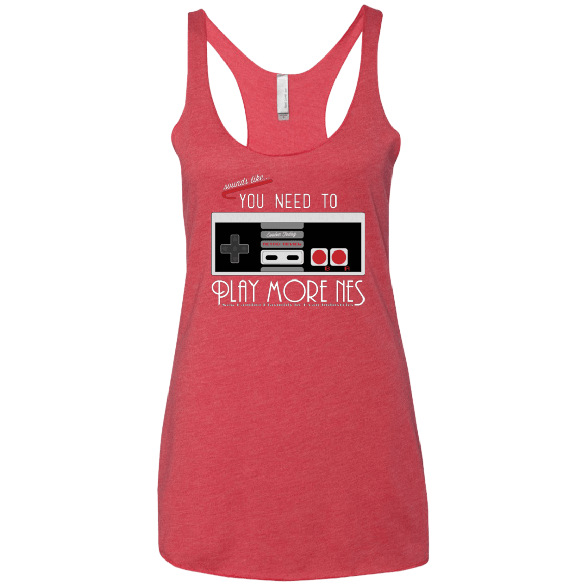 T-Shirts Vintage Red / X-Small Evolve Today! Play More NES Women's Triblend Racerback Tank