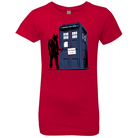 T-Shirts Red / YXS Exit Through Tardis Girls Premium T-Shirt