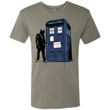 T-Shirts Venetian Grey / Small Exit Through Tardis Men's Triblend T-Shirt