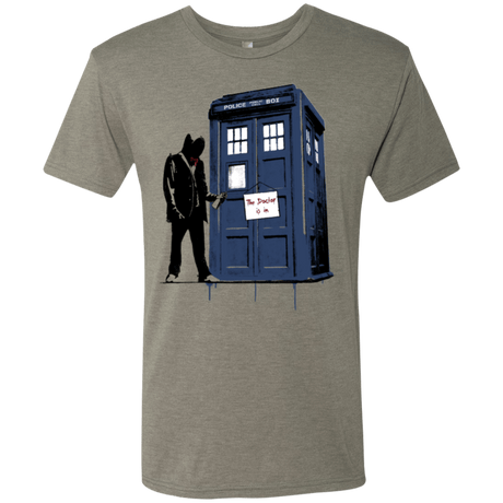 T-Shirts Venetian Grey / Small Exit Through Tardis Men's Triblend T-Shirt