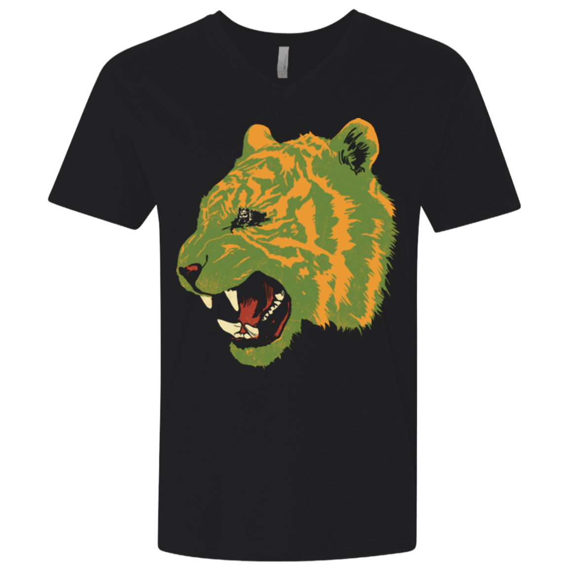 T-Shirts Black / X-Small Eye Of The Tiger Men's Premium V-Neck