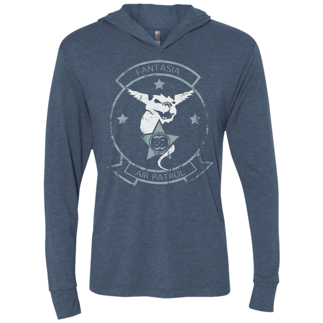 T-Shirts Indigo / X-Small Fantasia Air Patrol Triblend Long Sleeve Hoodie Tee