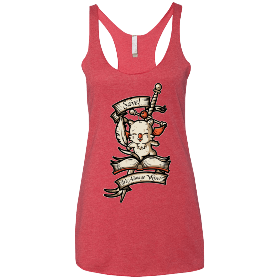 T-Shirts Vintage Red / X-Small FANTASY SAVE POINT Women's Triblend Racerback Tank