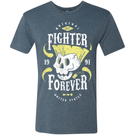 T-Shirts Indigo / Small Fighter Forever Guile Men's Triblend T-Shirt