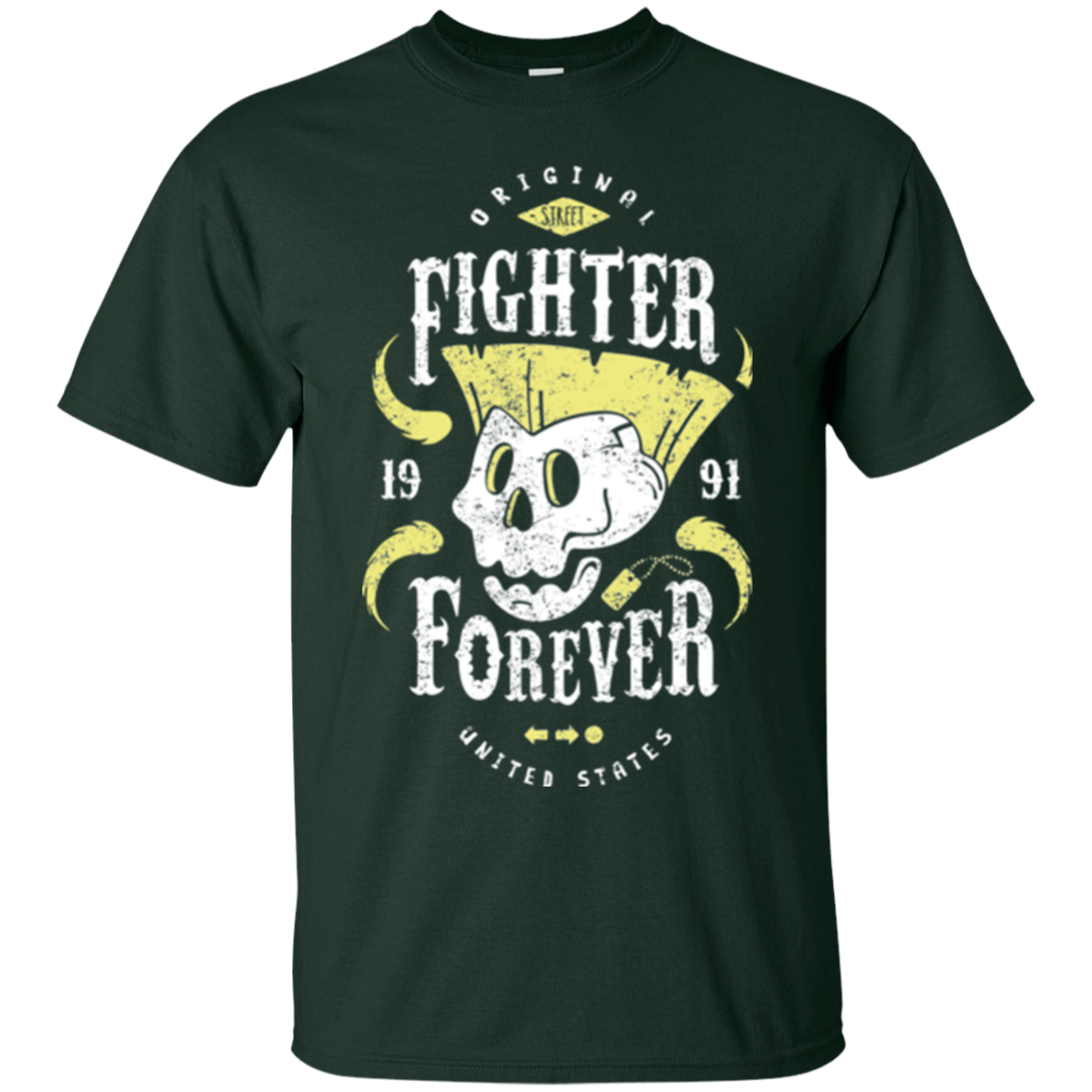T-Shirts Forest Green / Small Fighter Forever Guile T-Shirt