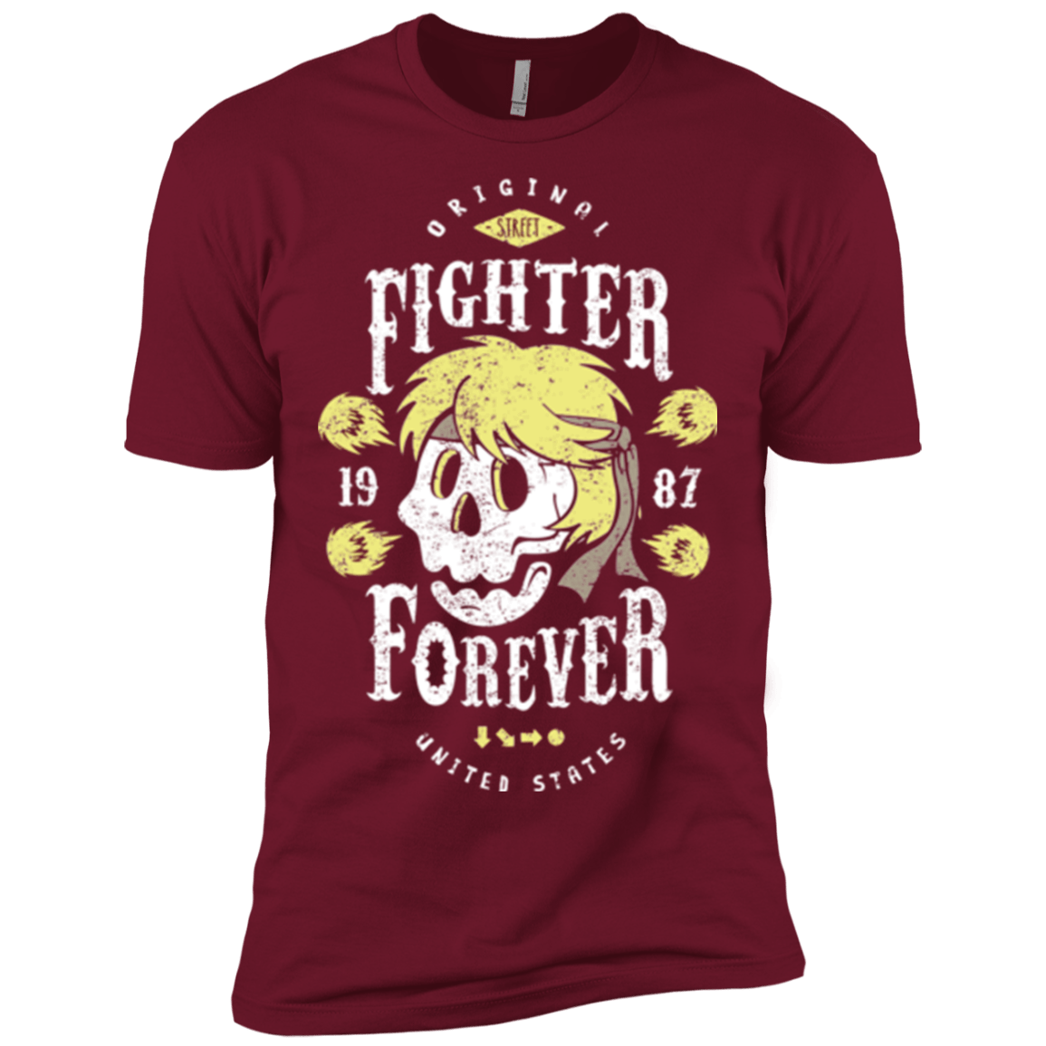 T-Shirts Cardinal / X-Small Fighter Forever Ken Men's Premium T-Shirt
