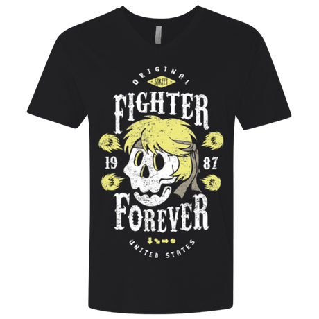 T-Shirts Black / X-Small Fighter Forever Ken Men's Premium V-Neck