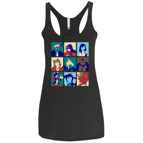 T-Shirts Vintage Black / X-Small Final Pop Women's Triblend Racerback Tank