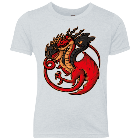 T-Shirts Heather White / YXS FIRE BLOOD AND TRAINING Youth Triblend T-Shirt