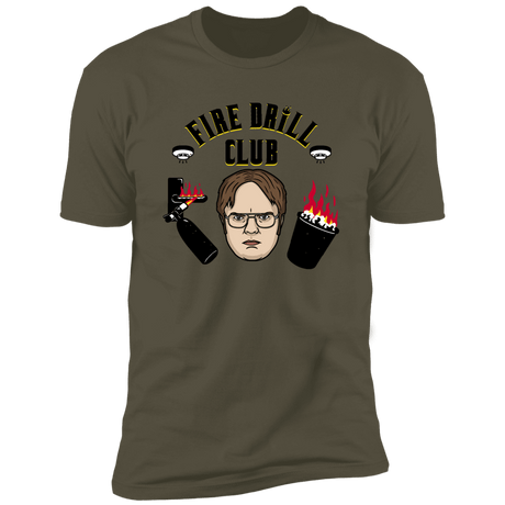 T-Shirts Military Green / S Fire Drill Club Men's Premium T-Shirt