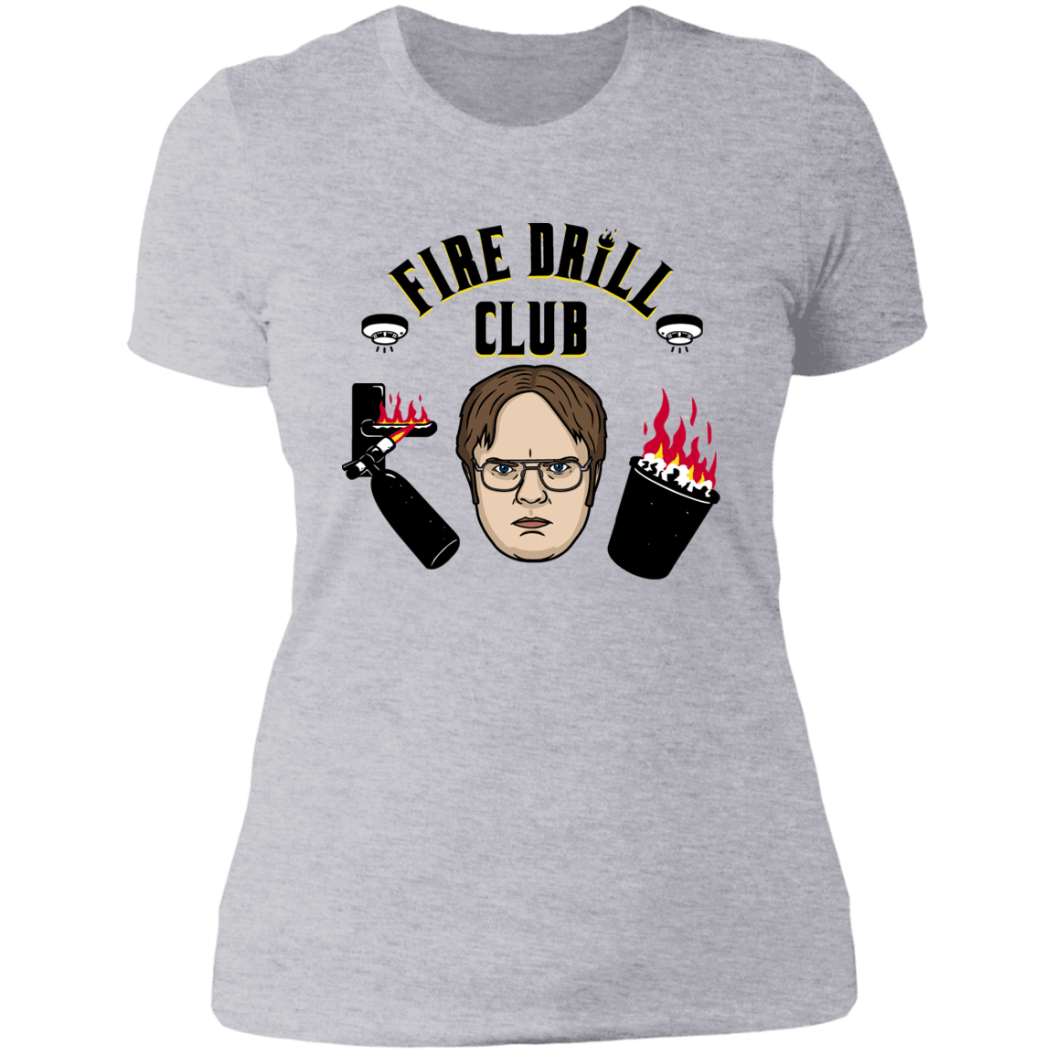 T-Shirts Heather Grey / S Fire Drill Club Women's Premium T-Shirt