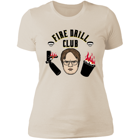 T-Shirts Ivory/ / S Fire Drill Club Women's Premium T-Shirt