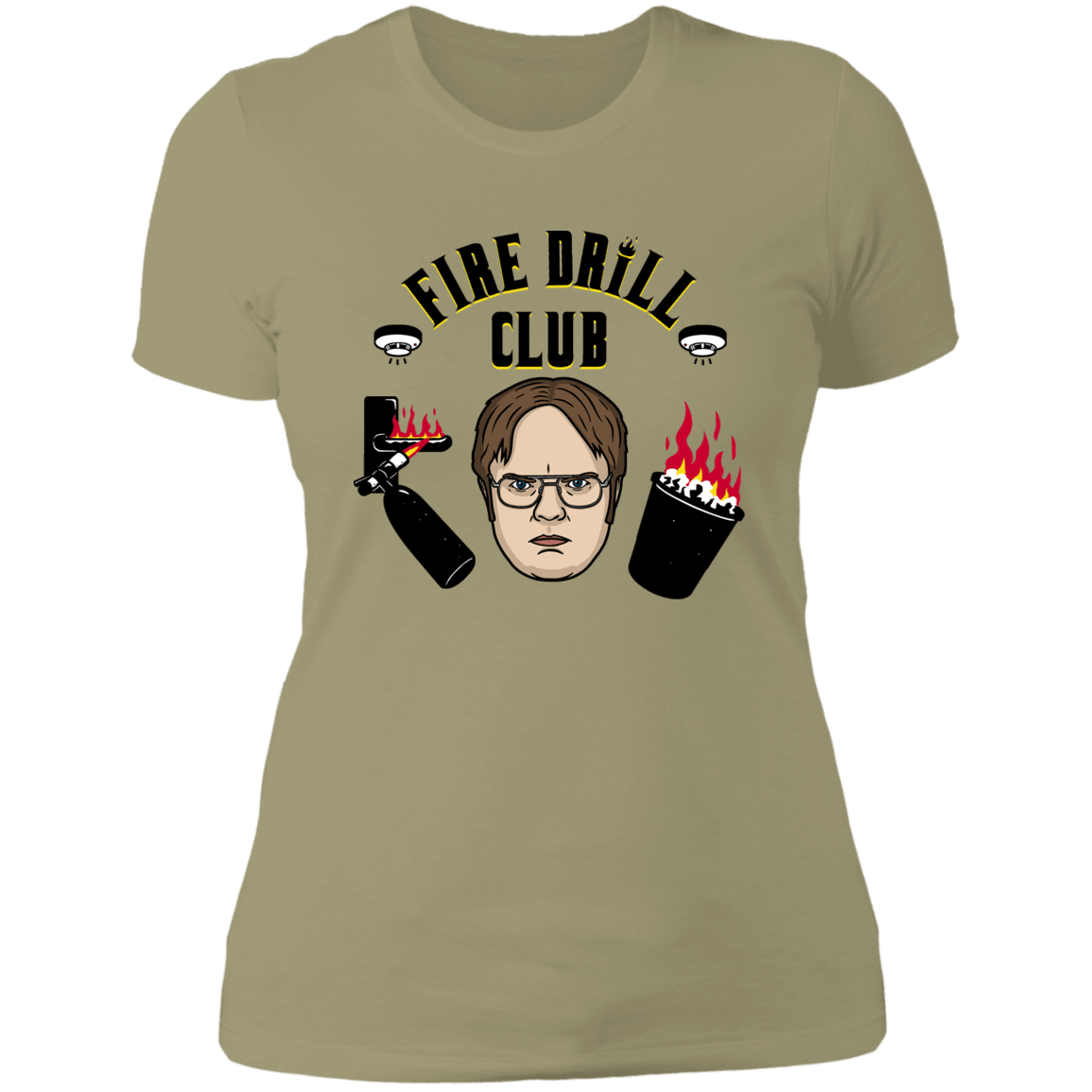 T-Shirts Light Olive / S Fire Drill Club Women's Premium T-Shirt