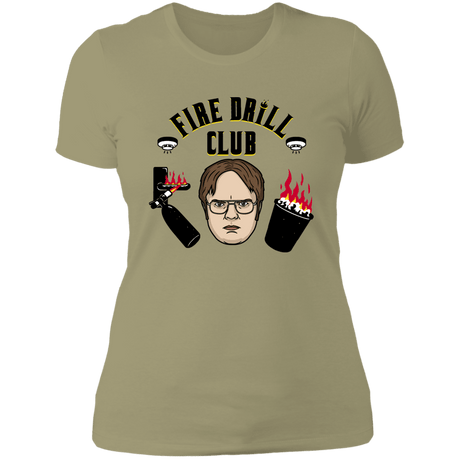 T-Shirts Light Olive / S Fire Drill Club Women's Premium T-Shirt