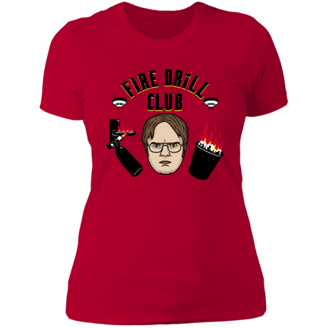 T-Shirts Red / S Fire Drill Club Women's Premium T-Shirt