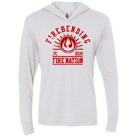 T-Shirts Heather White / X-Small Fire Nation Triblend Long Sleeve Hoodie Tee