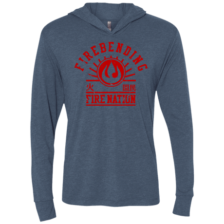 T-Shirts Indigo / X-Small Fire Nation Triblend Long Sleeve Hoodie Tee
