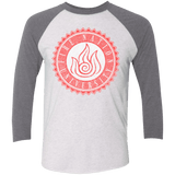 T-Shirts Heather White/Premium Heather / X-Small Fire Nation Univeristy Triblend 3/4 Sleeve