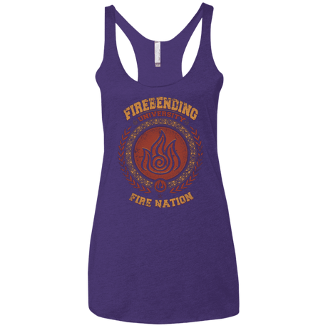 T-Shirts Purple / X-Small Firebending university Women's Triblend Racerback Tank