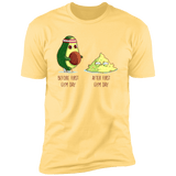T-Shirts Banana Cream / S First Gym Day Avocado Men's Premium T-Shirt