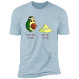 T-Shirts Light Blue / S First Gym Day Avocado Men's Premium T-Shirt