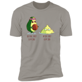 T-Shirts Light Grey / S First Gym Day Avocado Men's Premium T-Shirt