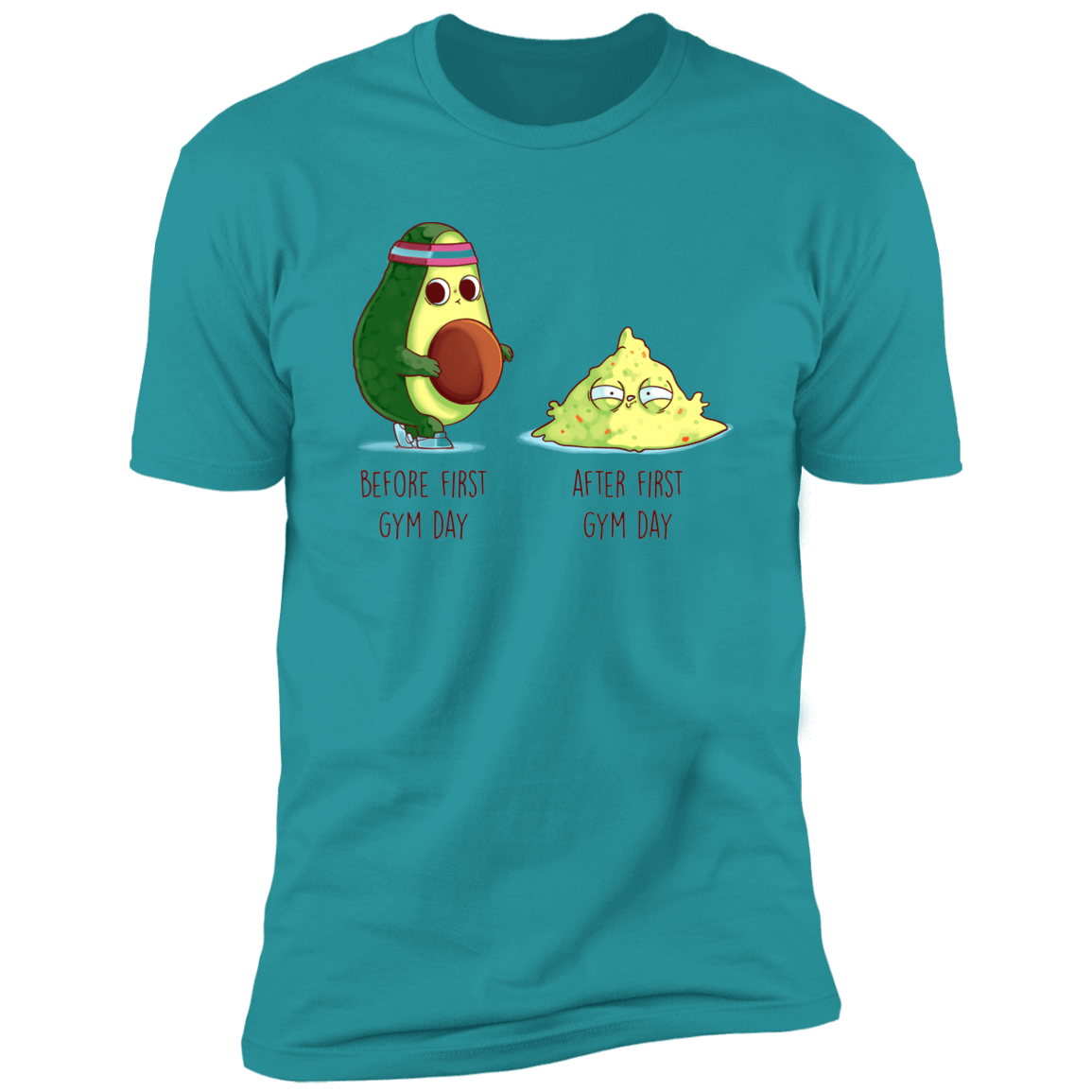 T-Shirts Tahiti Blue / S First Gym Day Avocado Men's Premium T-Shirt