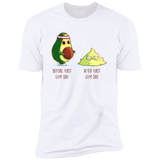 T-Shirts White / S First Gym Day Avocado Men's Premium T-Shirt