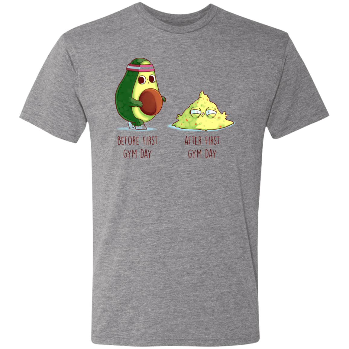 T-Shirts Premium Heather / S First Gym Day Avocado Men's Triblend T-Shirt