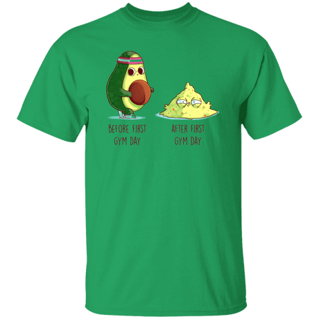 T-Shirts Irish Green / S First Gym Day Avocado T-Shirt