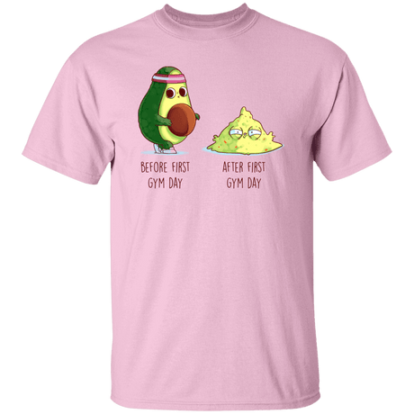 T-Shirts Light Pink / S First Gym Day Avocado T-Shirt