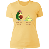 T-Shirts Banana Cream/ / S First Gym Day Avocado Women's Premium T-Shirt
