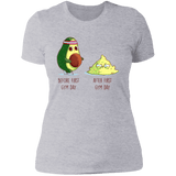 T-Shirts Heather Grey / S First Gym Day Avocado Women's Premium T-Shirt
