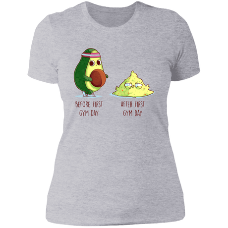 T-Shirts Heather Grey / S First Gym Day Avocado Women's Premium T-Shirt