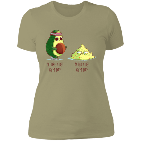 T-Shirts Light Olive / S First Gym Day Avocado Women's Premium T-Shirt