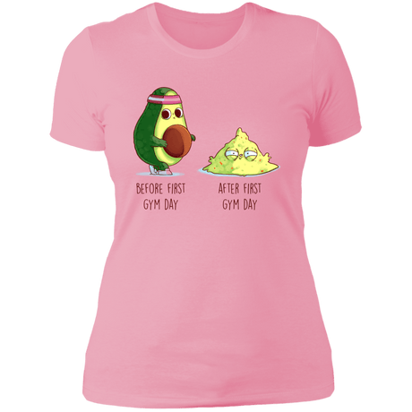 T-Shirts Light Pink / S First Gym Day Avocado Women's Premium T-Shirt