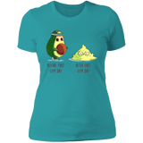T-Shirts Tahiti Blue / S First Gym Day Avocado Women's Premium T-Shirt