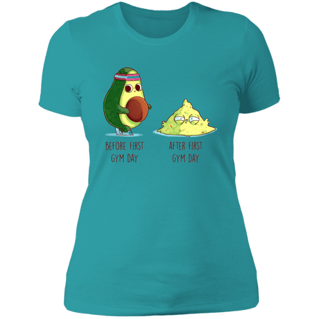 T-Shirts Tahiti Blue / S First Gym Day Avocado Women's Premium T-Shirt