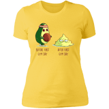 T-Shirts Vibrant Yellow / S First Gym Day Avocado Women's Premium T-Shirt