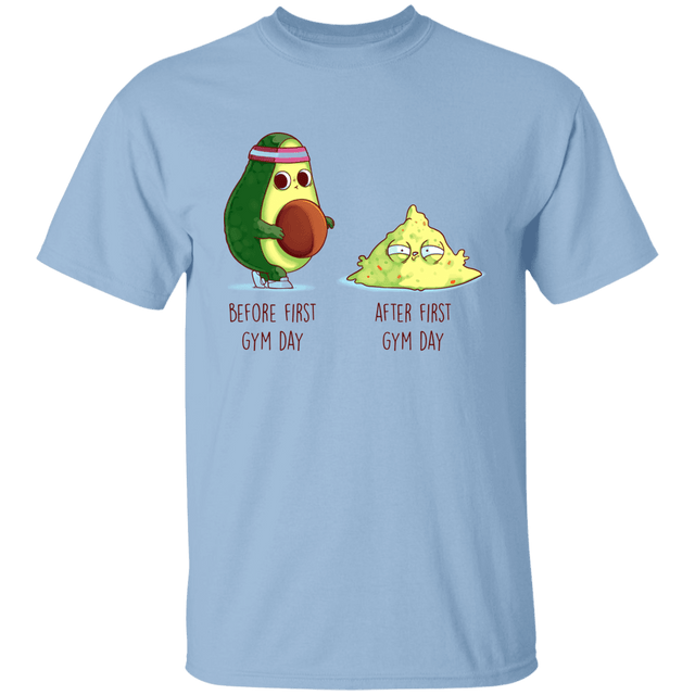 T-Shirts Light Blue / YXS First Gym Day Avocado Youth T-Shirt