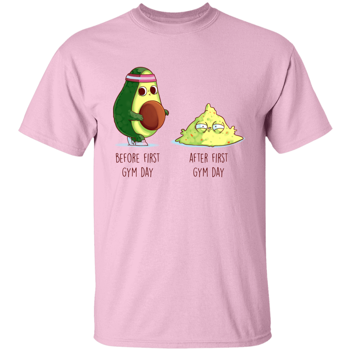 T-Shirts Light Pink / YXS First Gym Day Avocado Youth T-Shirt