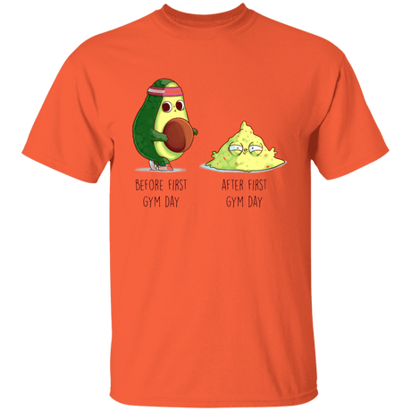 T-Shirts Orange / YXS First Gym Day Avocado Youth T-Shirt